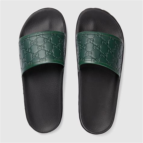 blue gucci mens slides|gucci inspired men's slides.